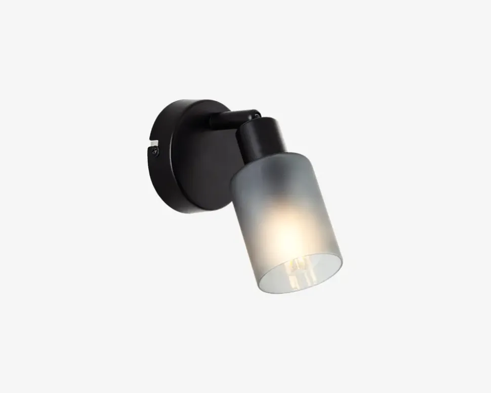 Vægspot Loralie Sort/Røgfarvet L.16 cm