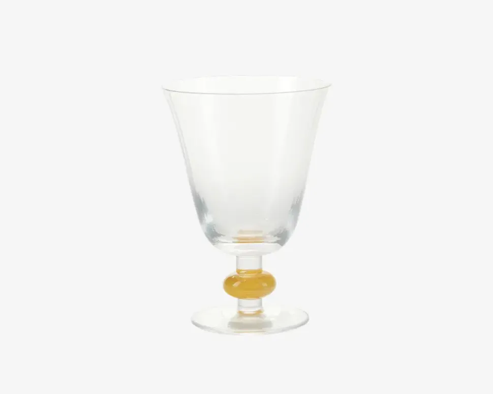 Vinglas Klar/Gul H.13,5 cm