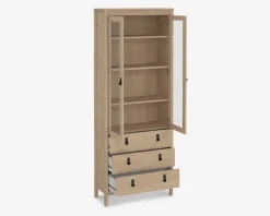 Vitrine Madrid eg med 3 skuffer