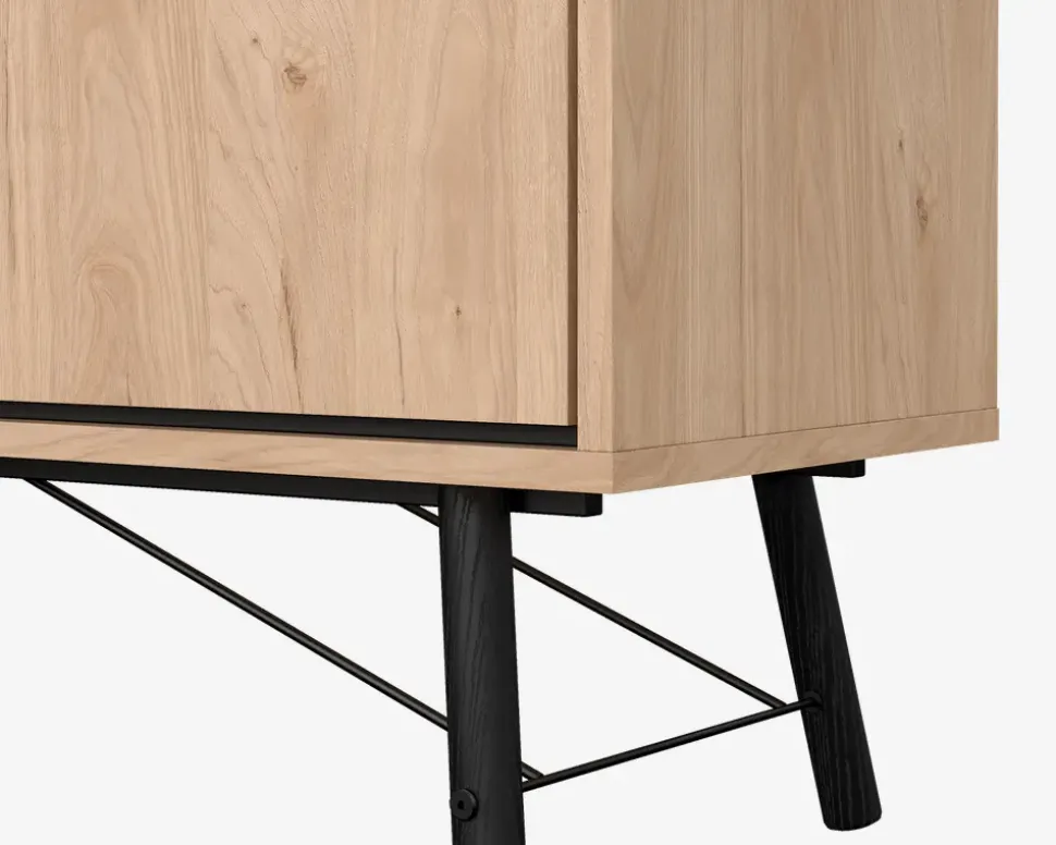 Vitrine Ry B. 102 cm eg/sort