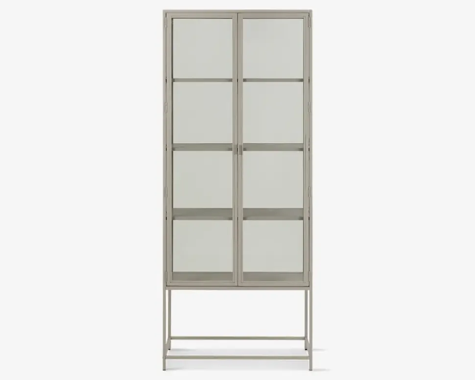 Vitrine Seaford H. 185,6 cm. grå