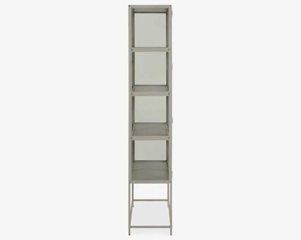 Vitrine Seaford H. 185,6 cm. grå