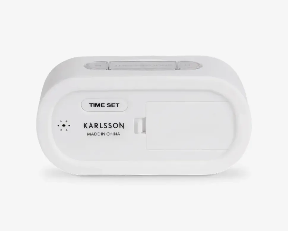 Vækkeur silikone hvid H.7 cm