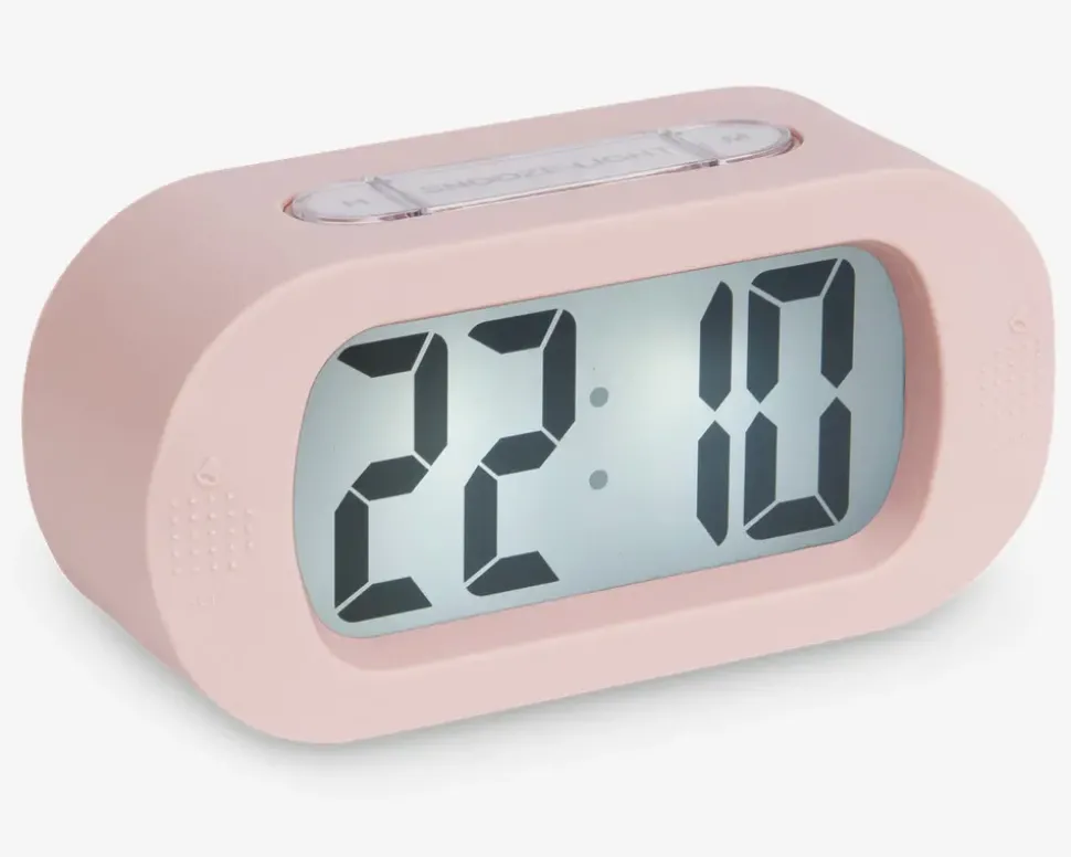 Vækkeur silikone pink H.7 cm